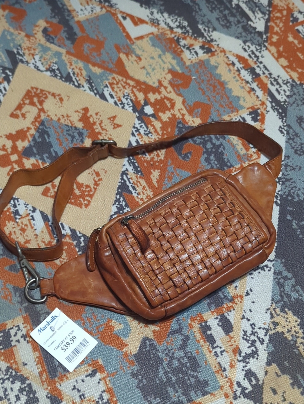 Vilenca Holland Woven Leather Belt Bag